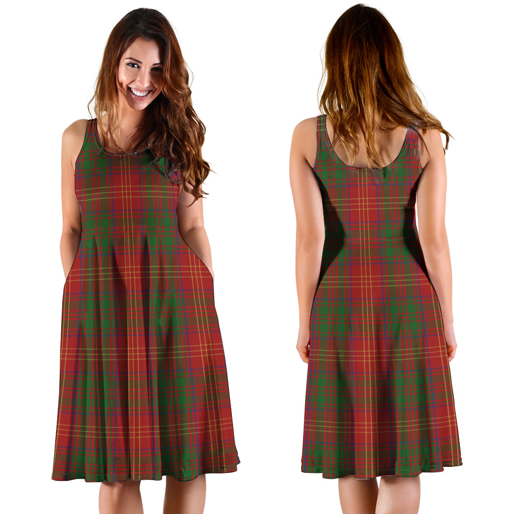 Burns Tartan Sleeveless Midi Womens Dress