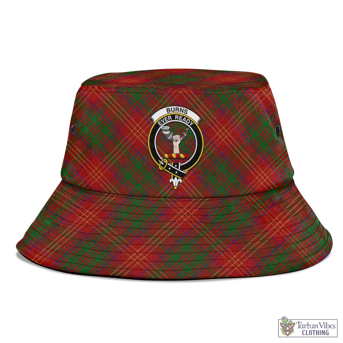 Tartan Vibes Clothing Burns Tartan Bucket Hat with Family Crest