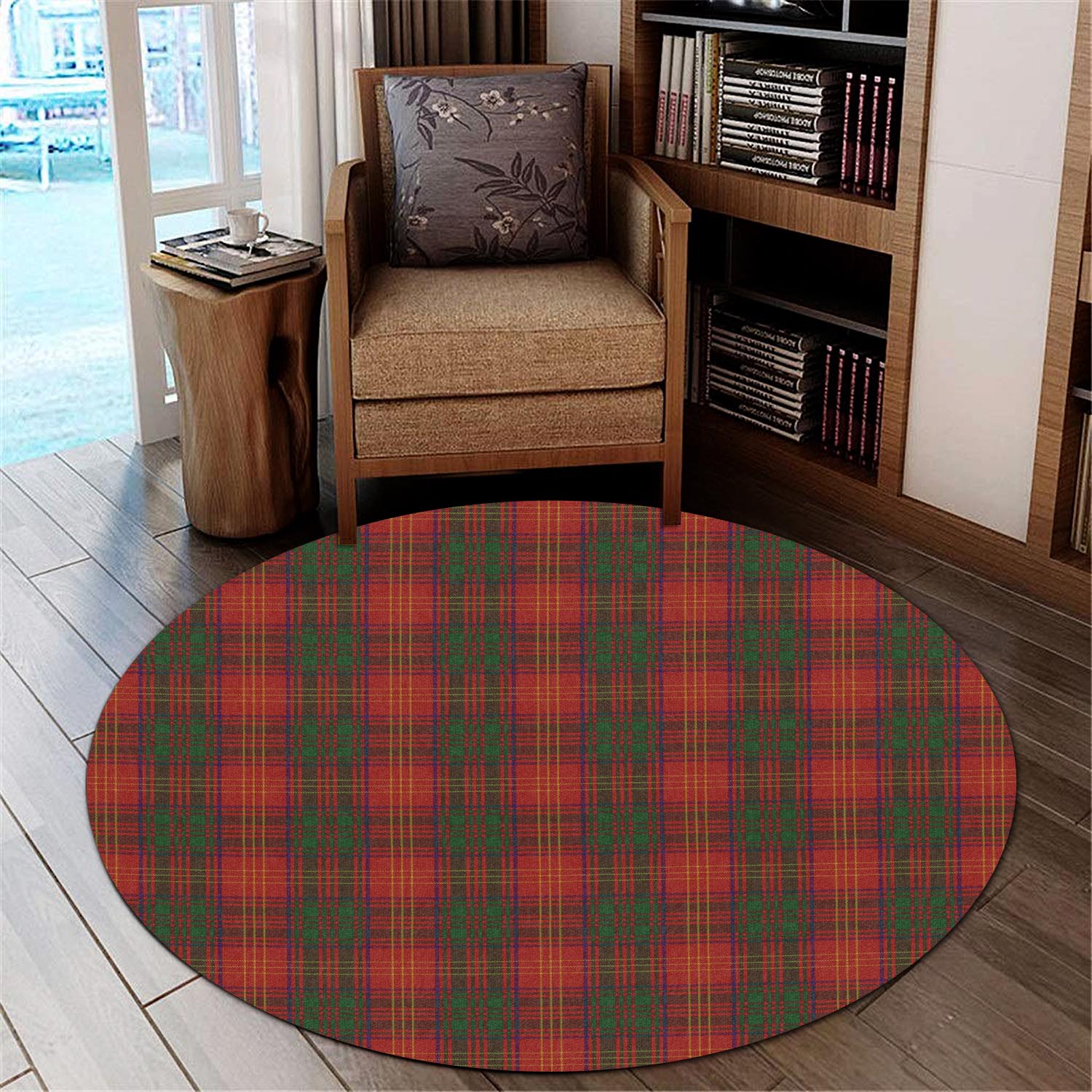 Burns Tartan Round Rug - Tartanvibesclothing