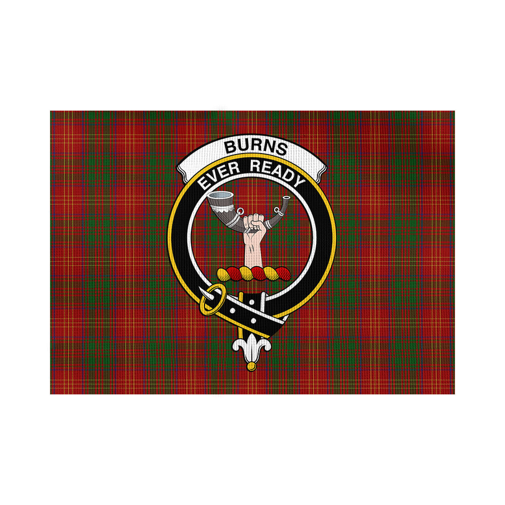 Burns Tartan Flag with Family Crest - Tartan Vibes Clothing