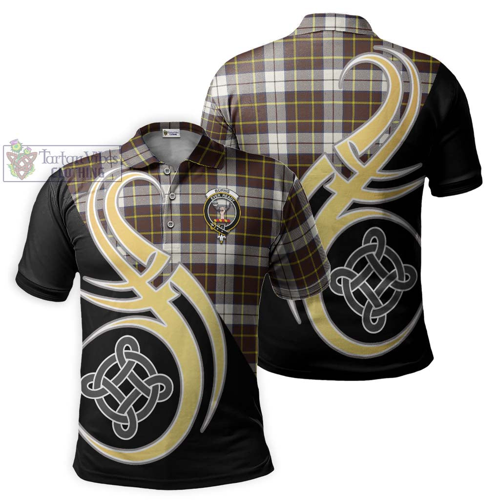 Burns Battalion Weathered Tartan Polo Shirt with Family Crest and Celtic Symbol Style Kid - Tartan Vibes Clothing