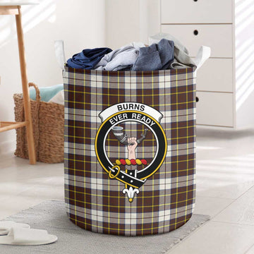 Burns Battalion Weathered Tartan Laundry Basket with Family Crest