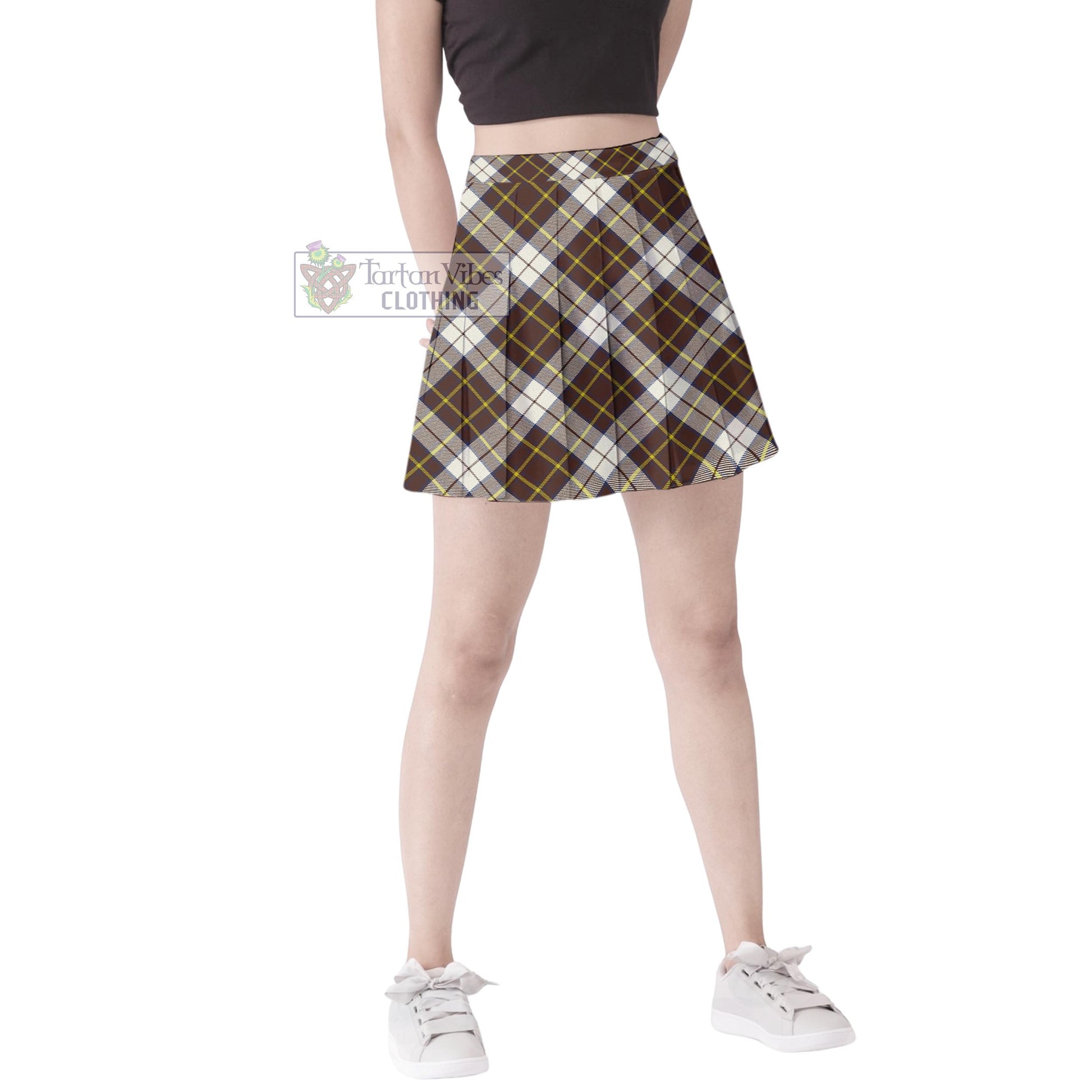 Tartan Vibes Clothing Burns Battalion Weathered Tartan Women's Plated Mini Skirt