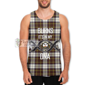 Burns Battalion Weathered Tartan Men's Tank Top with Family Crest DNA In Me Style