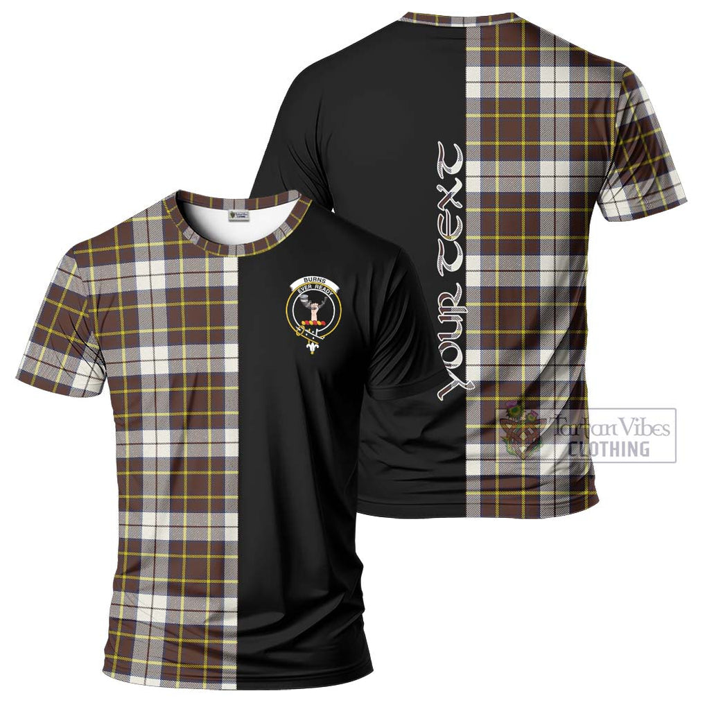 Burns Battalion Weathered Tartan T-Shirt with Family Crest and Half Of Me Style Kid's Shirt - Tartanvibesclothing Shop