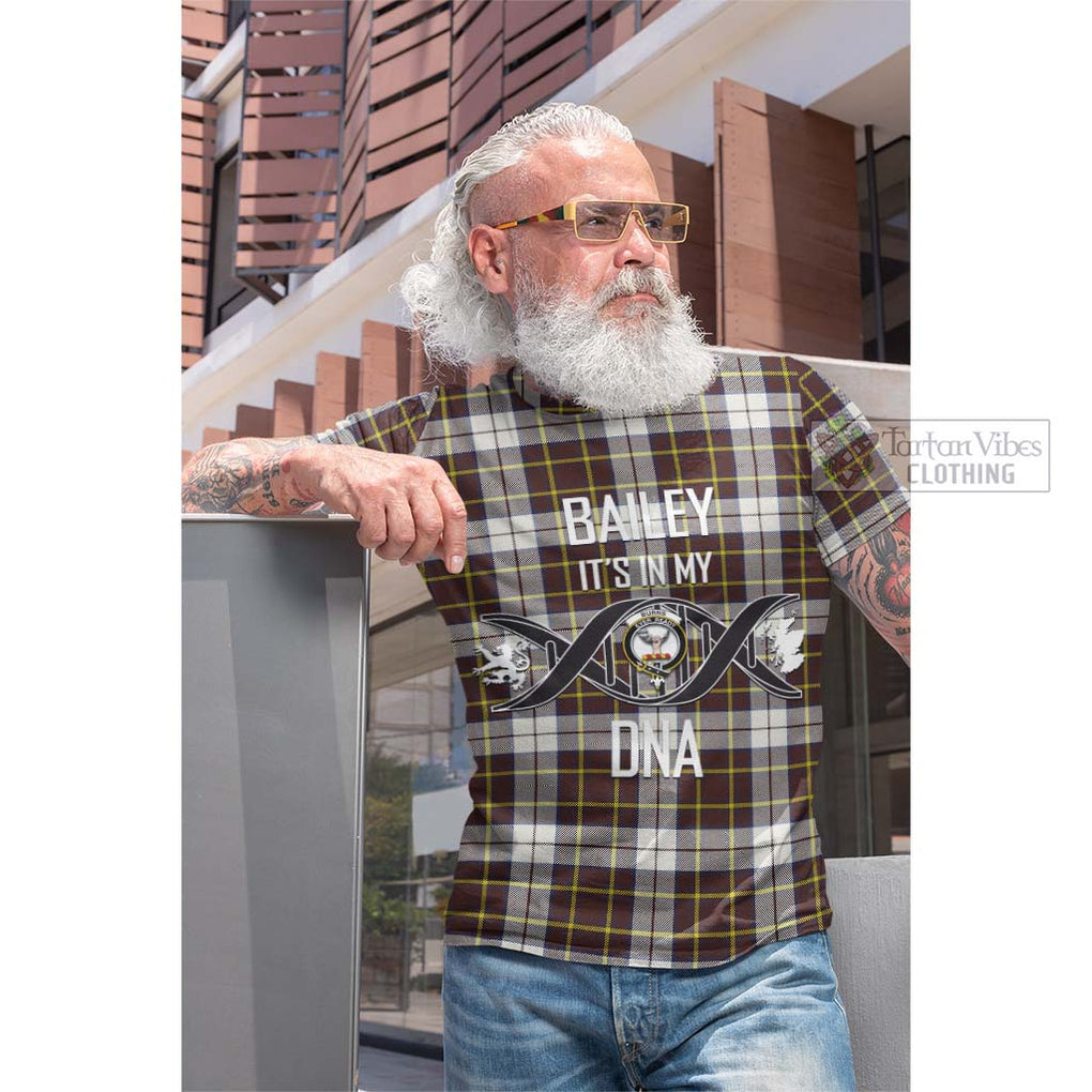 Tartan Vibes Clothing Burns Battalion Weathered Tartan Cotton T-shirt with Family Crest DNA In Me Style