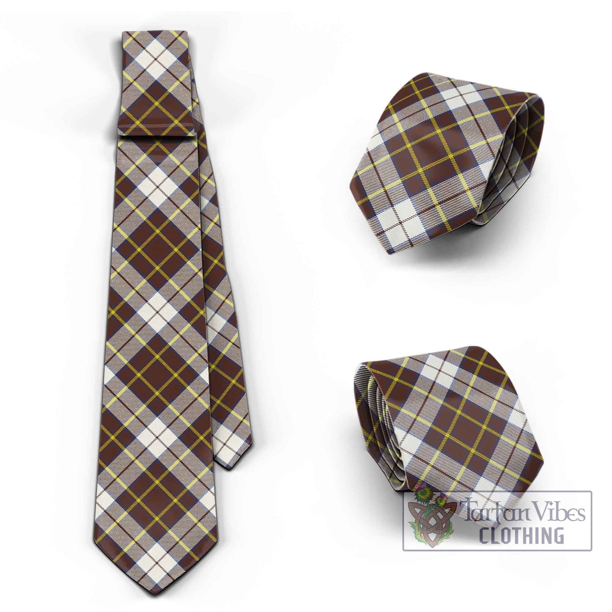 Tartan Vibes Clothing Burns Battalion Weathered Tartan Classic Necktie Cross Style