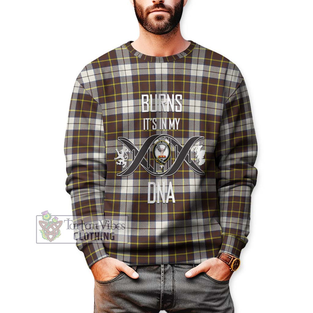 Burns Battalion Weathered Tartan Sweatshirt with Family Crest DNA In Me Style Unisex - Tartanvibesclothing Shop