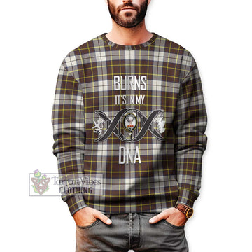 Burns Battalion Weathered Tartan Sweatshirt with Family Crest DNA In Me Style