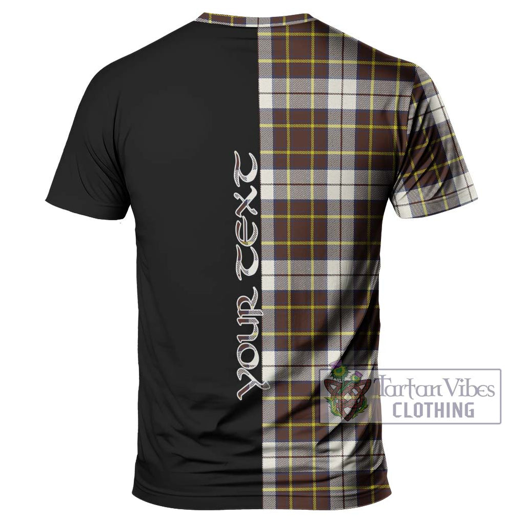 Burns Battalion Weathered Tartan T-Shirt with Family Crest and Half Of Me Style - Tartanvibesclothing Shop