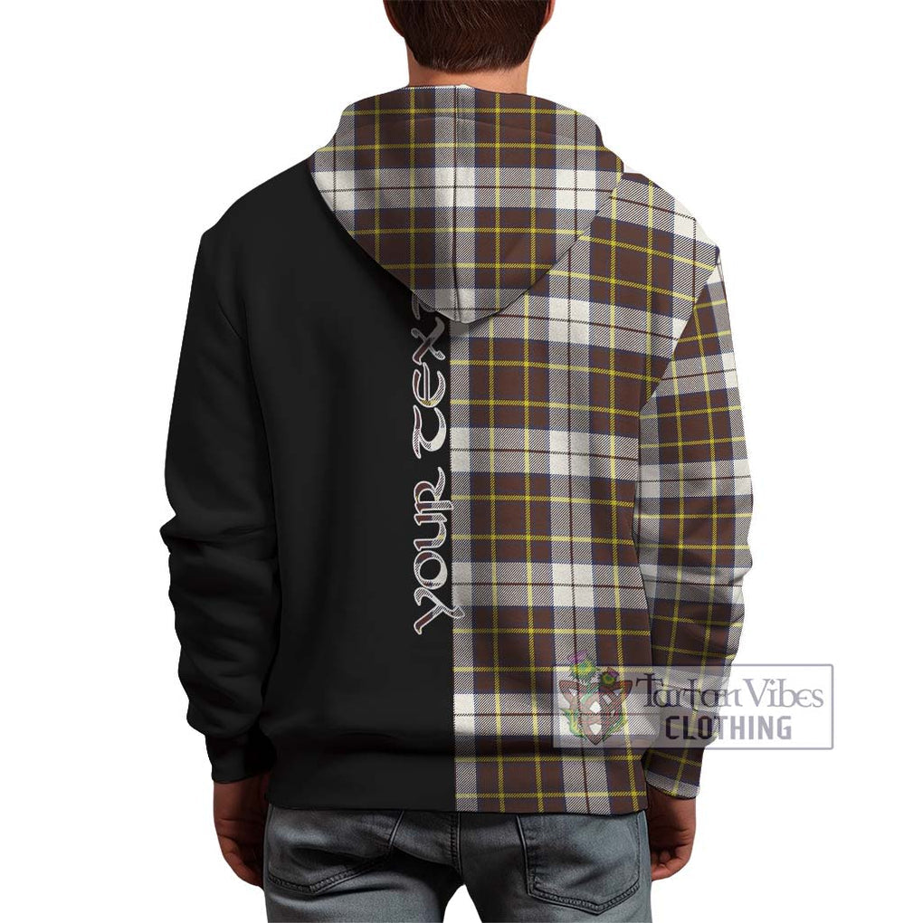 Burns Battalion Weathered Tartan Hoodie with Family Crest and Half Of Me Style - Tartanvibesclothing Shop