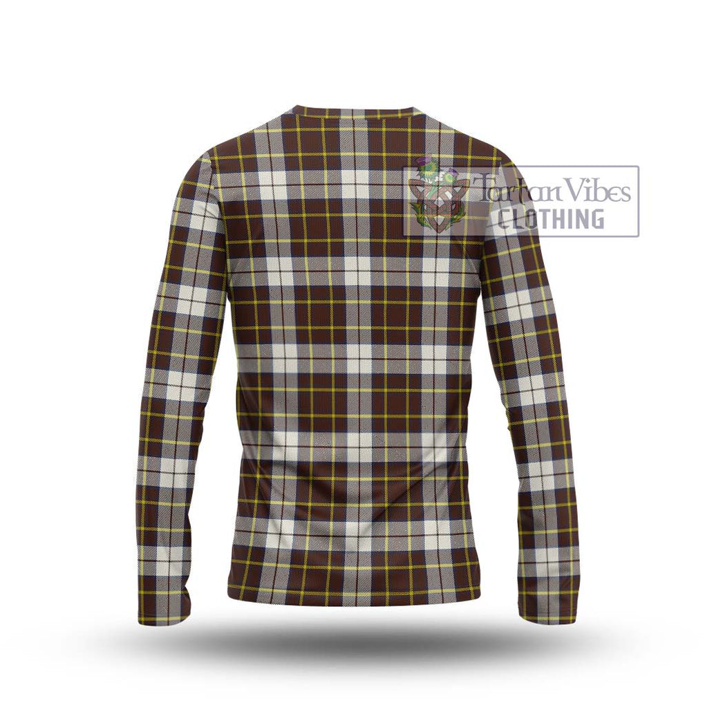 Burns Battalion Weathered Tartan Long Sleeve T-Shirt with Family Crest DNA In Me Style - Tartanvibesclothing Shop