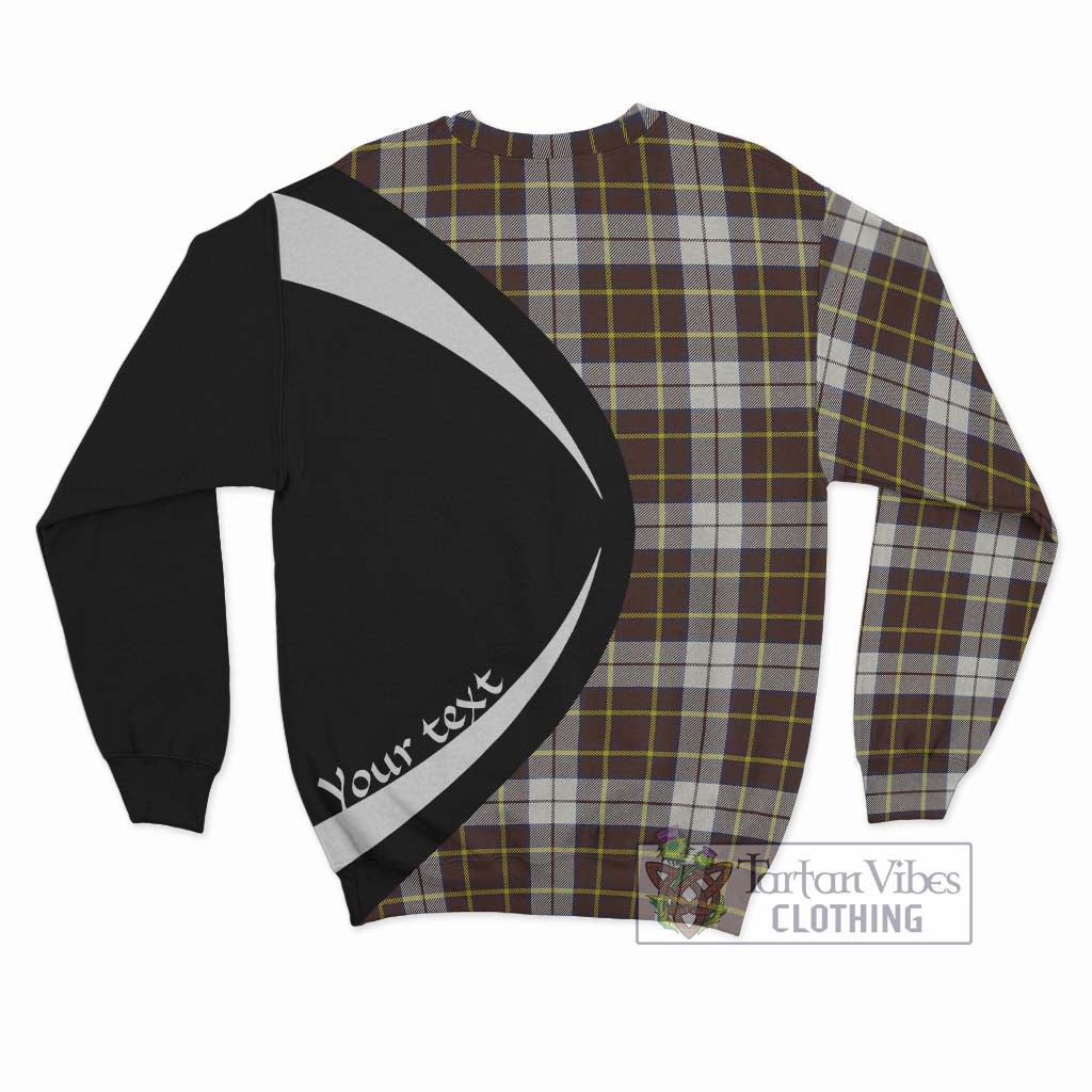 Burns Battalion Weathered Tartan Sweatshirt with Family Crest Circle Style - Tartan Vibes Clothing