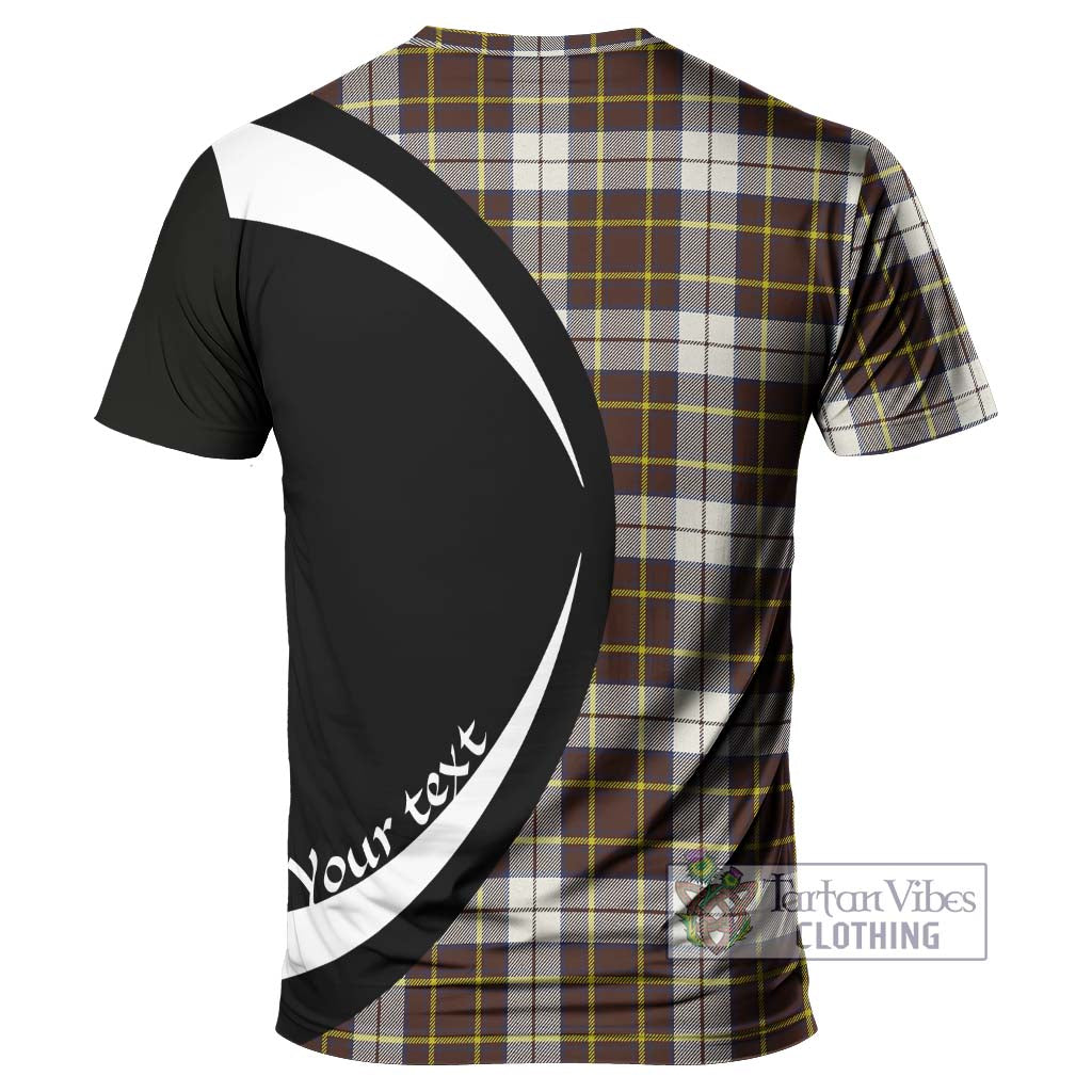 Tartan Vibes Clothing Burns Battalion Weathered Tartan T-Shirt with Family Crest Circle Style