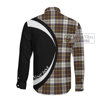 Burns Battalion Weathered Tartan Long Sleeve Button Up with Family Crest Circle Style