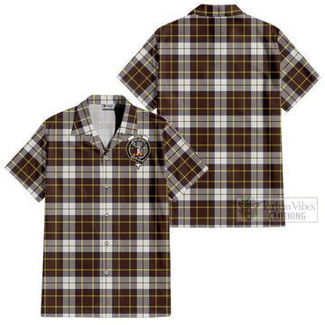 Burns Battalion Weathered Tartan Cotton Hawaiian Shirt with Family Crest