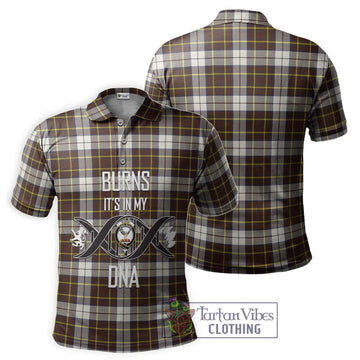 Burns Battalion Weathered Tartan Polo Shirt with Family Crest DNA In Me Style