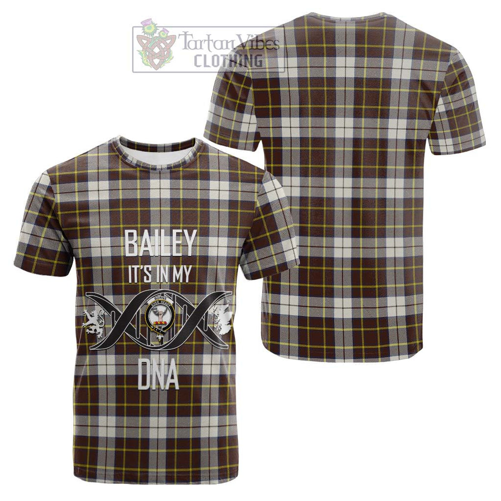 Tartan Vibes Clothing Burns Battalion Weathered Tartan Cotton T-shirt with Family Crest DNA In Me Style