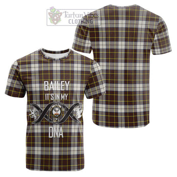 Burns Battalion Weathered Tartan Cotton T-shirt with Family Crest DNA In Me Style