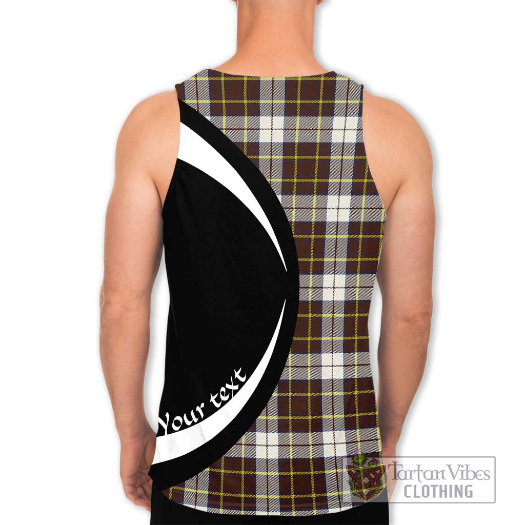 Burns Battalion Weathered Tartan Men's Tank Top with Family Crest Circle Style - Tartan Vibes Clothing