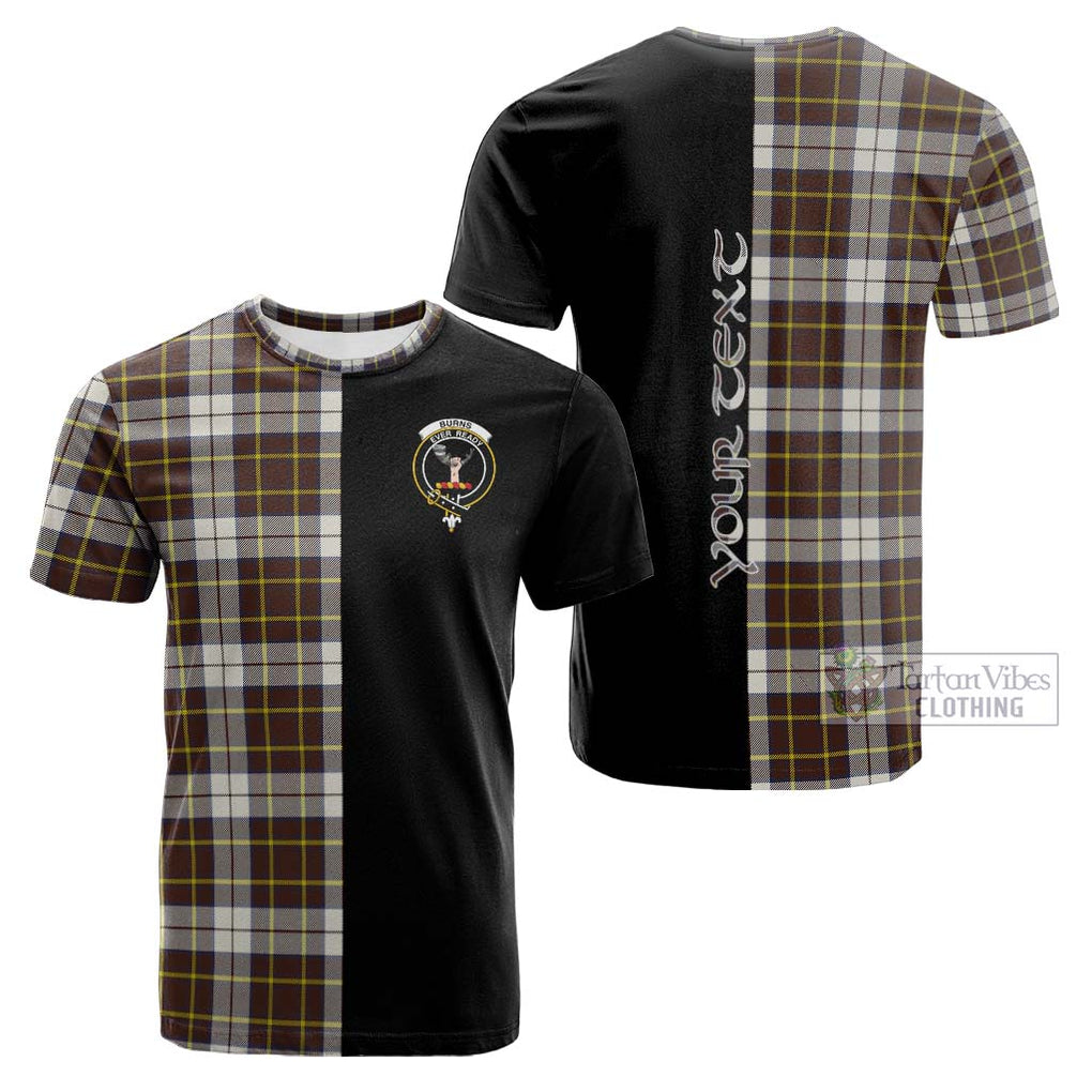 Tartan Vibes Clothing Burns Battalion Weathered Tartan Cotton T-shirt with Family Crest and Half Of Me Style