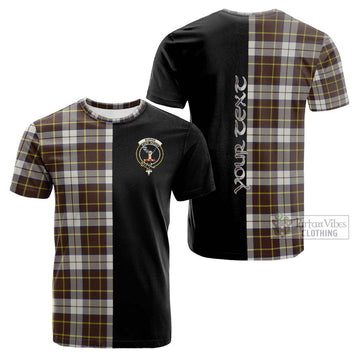 Burns Battalion Weathered Tartan Cotton T-shirt with Family Crest and Half Of Me Style