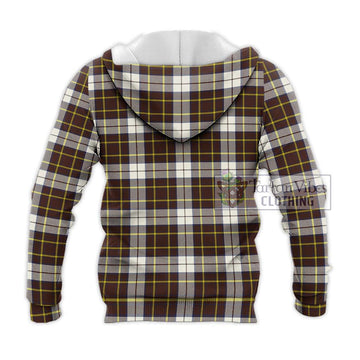 Burns Battalion Weathered Tartan Knitted Hoodie with Family Crest DNA In Me Style