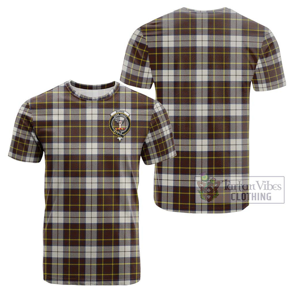 Burns Battalion Weathered Tartan Cotton T-Shirt with Family Crest Kid's Shirt - Tartanvibesclothing Shop