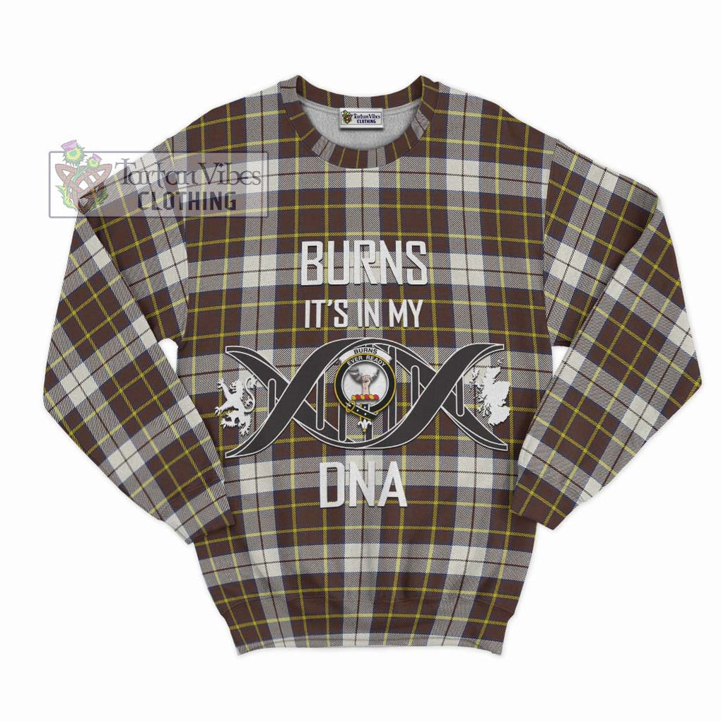 Burns Battalion Weathered Tartan Sweatshirt with Family Crest DNA In Me Style - Tartanvibesclothing Shop