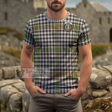 Burns Check Tartan Cotton T-Shirt with Family Crest