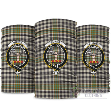 Burns Check Tartan Neck Gaiters, Tartan Bandanas, Tartan Head Band with Family Crest