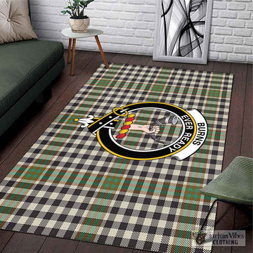 Burns Check Tartan Area Rug with Family Crest