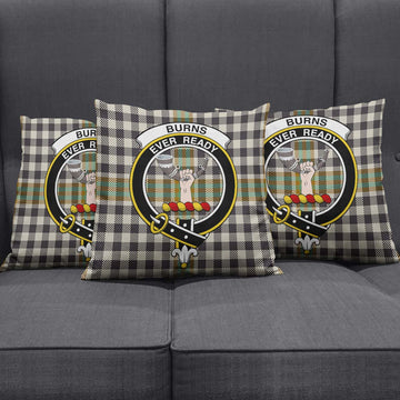 Burns Check Tartan Pillow Cover with Family Crest