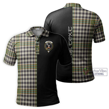 Burns Check Tartan Polo Shirt with Family Crest and Half Of Me Style