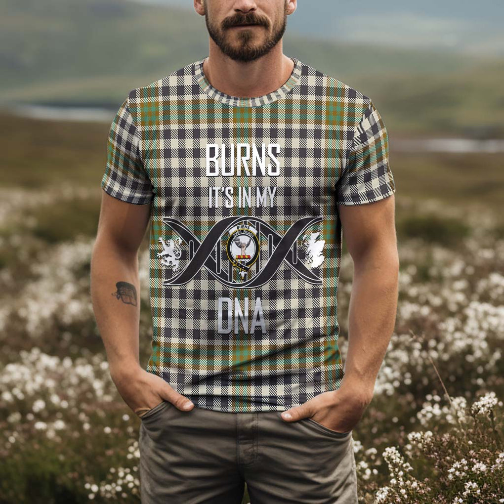 Burns Check Tartan T-Shirt with Family Crest DNA In Me Style Kid's Shirt - Tartan Vibes Clothing