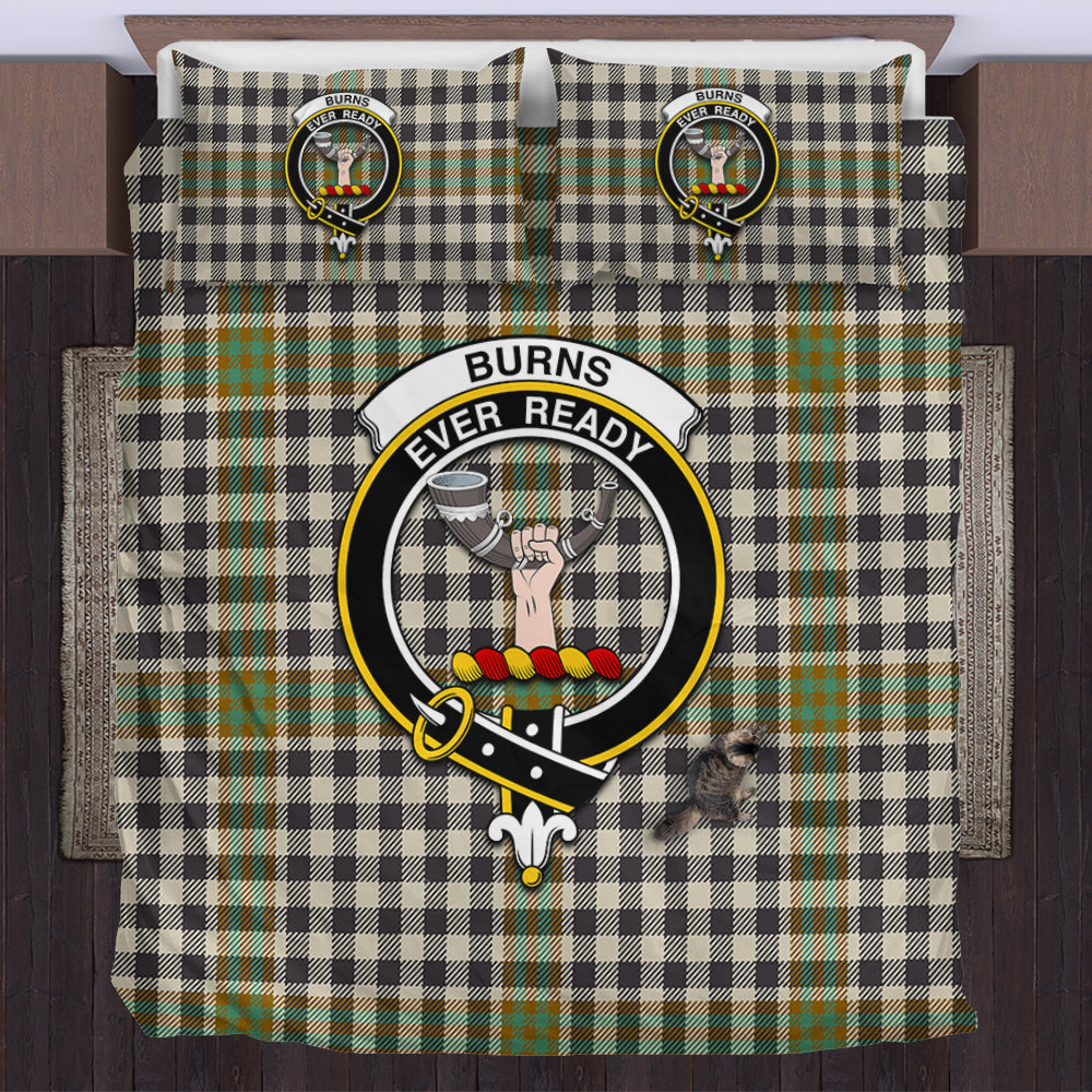 Burns Check Tartan Bedding Set with Family Crest US Bedding Set - Tartan Vibes Clothing