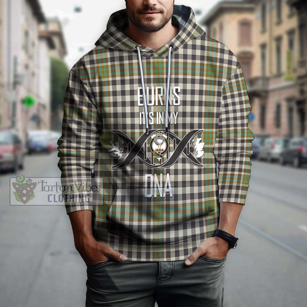 Burns Check Tartan Hoodie with Family Crest DNA In Me Style Pullover Hoodie - Tartanvibesclothing Shop