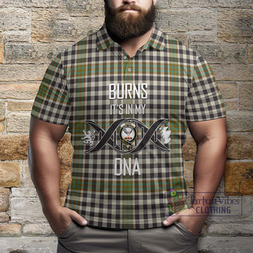 Burns Check Tartan Polo Shirt with Family Crest DNA In Me Style