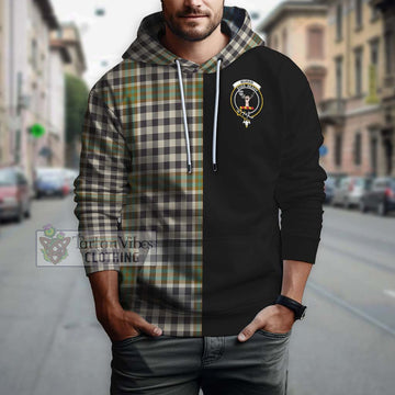 Burns Check Tartan Hoodie with Family Crest and Half Of Me Style