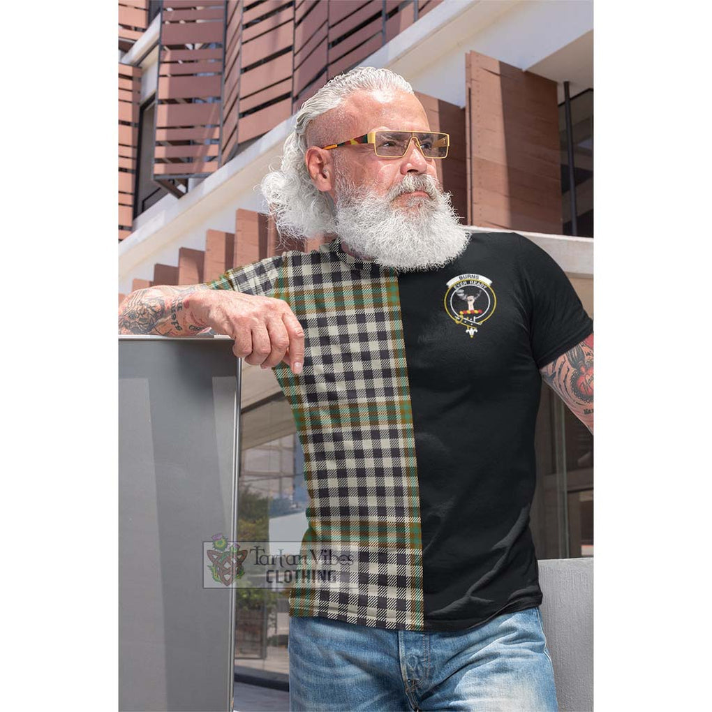 Tartan Vibes Clothing Burns Check Tartan Cotton T-shirt with Family Crest and Half Of Me Style