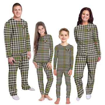 Burns Check Tartan Pajamas Family Set with Family Crest