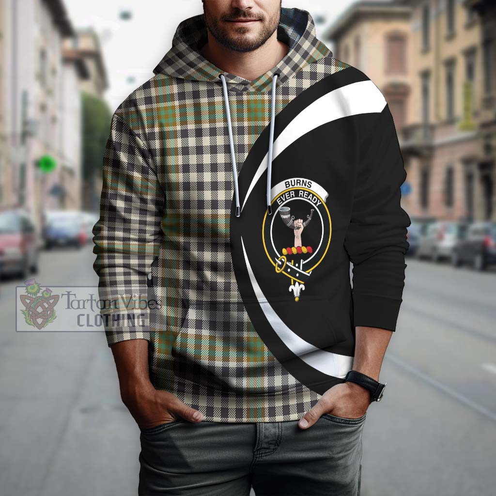 Tartan Vibes Clothing Burns Check Tartan Hoodie with Family Crest Circle Style