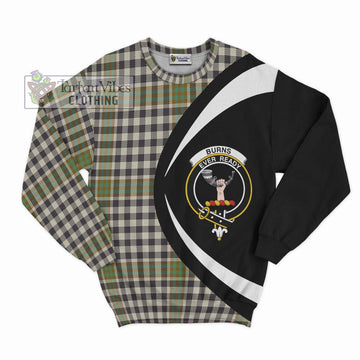 Burns Check Tartan Sweatshirt with Family Crest Circle Style