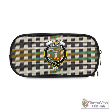 Burns Check Tartan Pen and Pencil Case with Family Crest