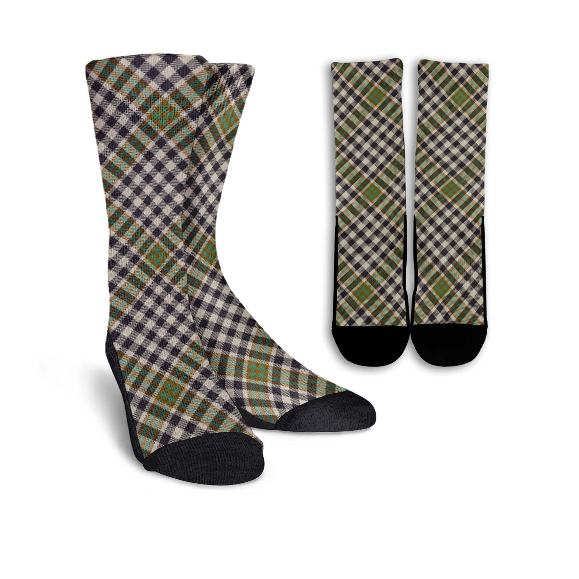 Burns Check Tartan Crew Socks Cross Tartan Style - Tartanvibesclothing