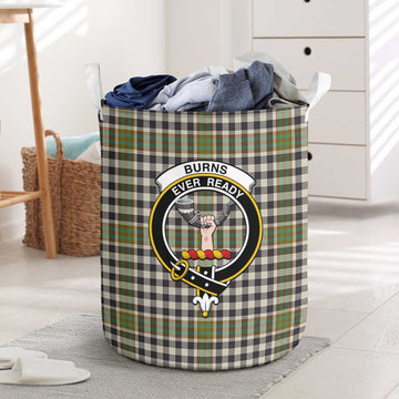 Burns Check Tartan Laundry Basket with Family Crest