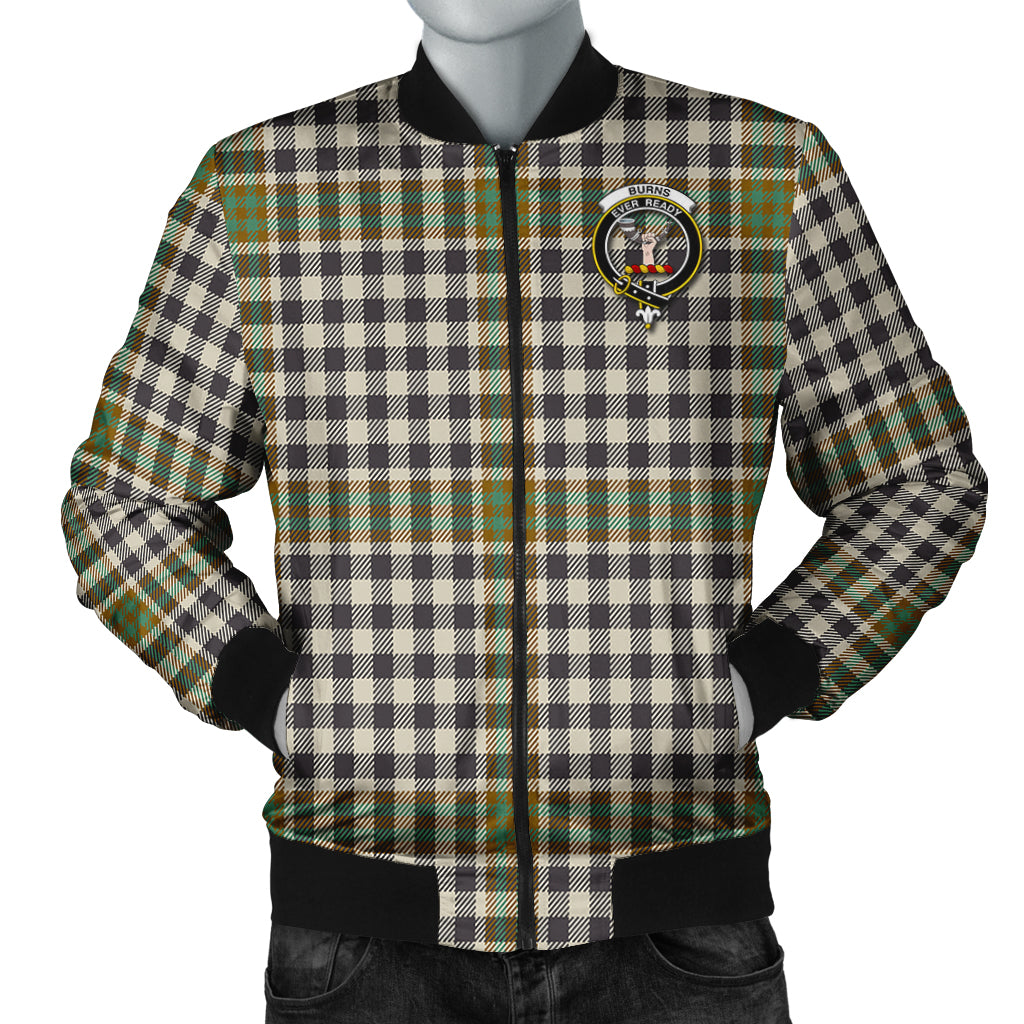 Burns Check Tartan Bomber Jacket with Family Crest Unisex