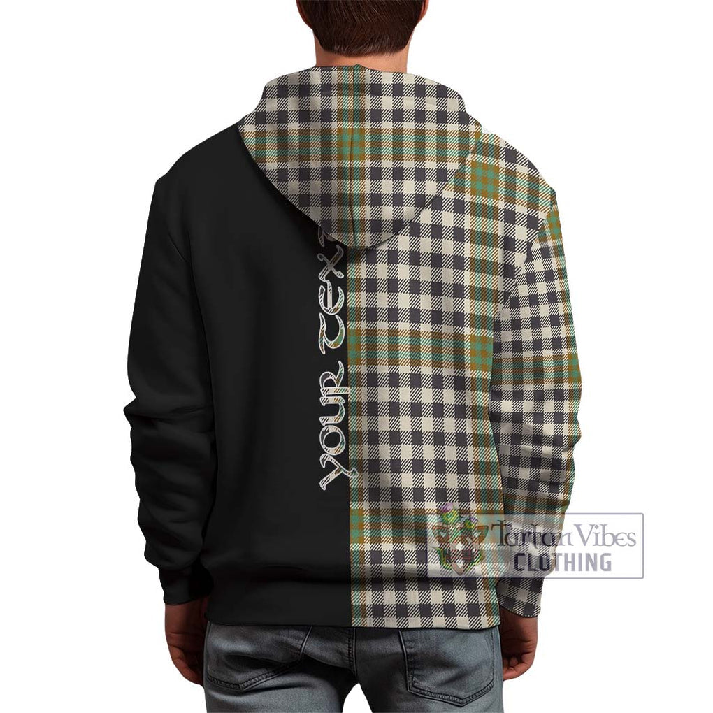 Burns Check Tartan Hoodie with Family Crest and Half Of Me Style - Tartanvibesclothing Shop