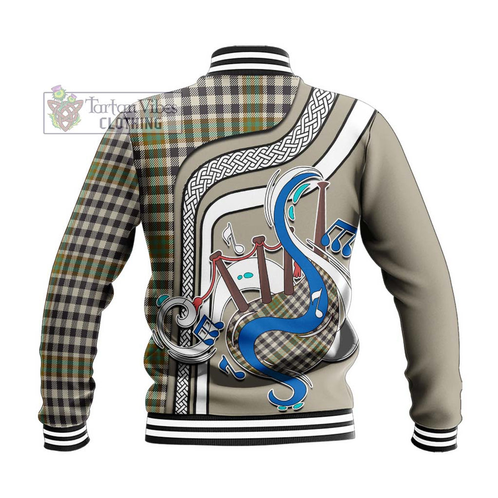 Tartan Vibes Clothing Burns Check Tartan Baseball Jacket with Epic Bagpipe Style