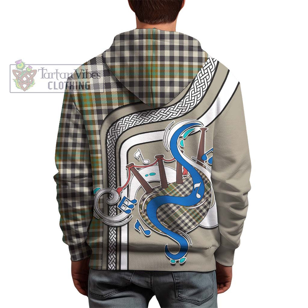 Burns Check Tartan Hoodie with Epic Bagpipe Style - Tartanvibesclothing Shop